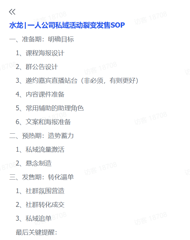 图片[1]-【2025.3.1】一人公司私域活动裂变发售SOP-L哥创业分享网